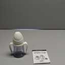 GROSMIMI Spill Proof no Spill Magic Sippy Cup with Straw with Handle for Baby and Toddlers, Customizable, PPSU, BPA Free 6 oz (White)