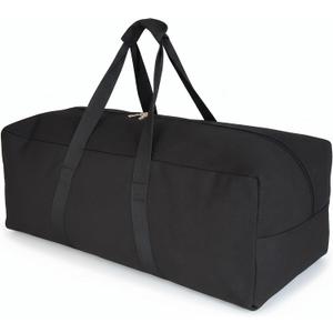 DoYiKe Extra Large Canvas Travel Duffle Bag Heavy Duty, Sports Military Camping Tent Travel Storage Black