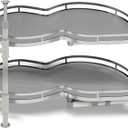 Blind Corner Cabinet Pull Out Organizer, Soft Close Swing Right Pull Out Cabinet Organizer 30inch, Corner Cabinet Lazy Susan for Blind Shelf, 2 Tiers Tray, Adjustable Height