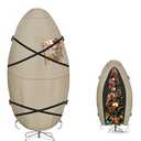 SIRUITON Upright Christmas Tree Storage Bag for 9 ft Tall, Heavy Duty 600D Oxford Fabric Vertical Xmas Storage Bags, Waterproof & Tear-Resistant Christmas Tree Cover with UV Protection