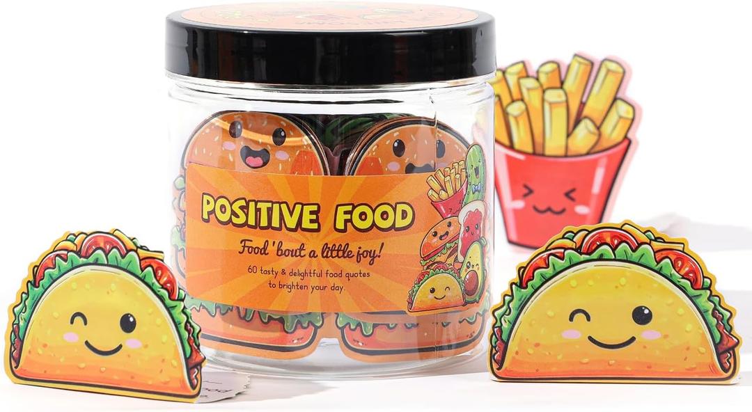 Women's 60 Positive Pickle Affirmation Cards Jar, Emotional Supports Pickle Jar, White Elephant Gifts for Women