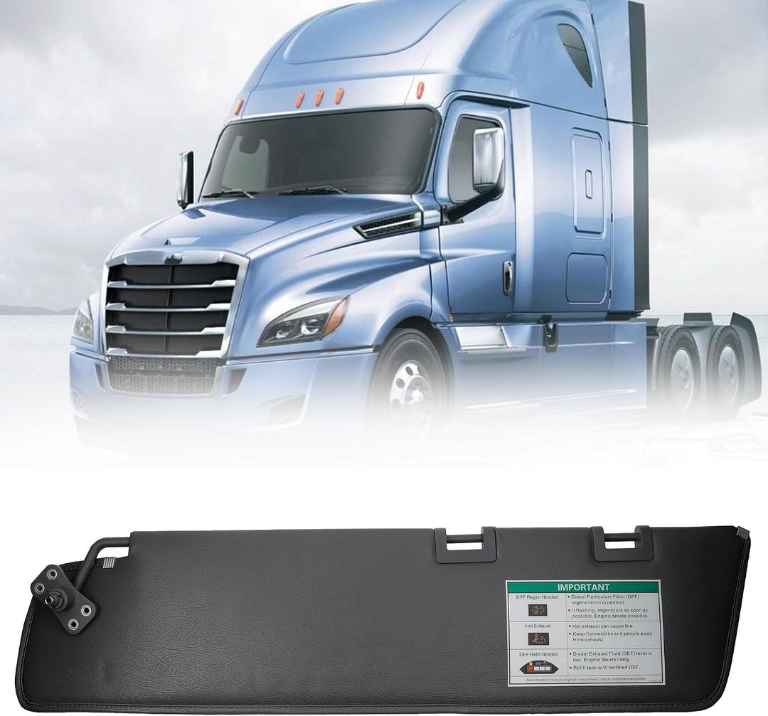 Dasbecan Left Driver Side Sun Visor w/o Wire or Mirror Compatible with Freightliner Cascadia 2007-2017 (After June 2007) Replace# 924-8005