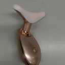 SDKWDH Red Light Therapy for Face and Neck, 7 Color Face Massager Tool for Wrinkles, Double Chin, Vibrating Facial Massager with Thermals for Skin Care, Rose Gold