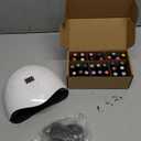 Nail Polish Kit with UV Light 25 Colors Gel Polish Starter Kit (Black)