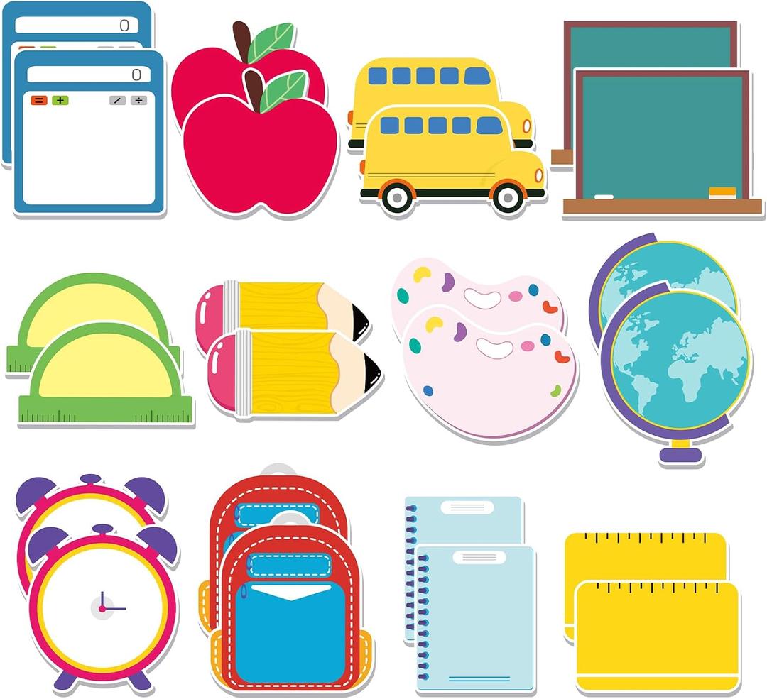 Yinder 24 Pads Teacher Sticky Notes 720 Sheets Back to School Sticky Notes Cute Pencil Ruler Blackboard Apple Shaped Self Christmas Cartoon Gift for Teacher Teens School Staff