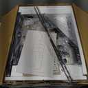 Dresser with Mirror, 4 Drawers Dresser with 2-Tier Shelves, Freestanding Fabric Chest of Drawers for Small Space, Tall Narrow Nightstand Vanity for Bedroom, Hallway, Dorm, Rustic Brown, 15.3"W