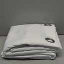 NICETOWN 100% Blackout Window Curtain Panels, Cold and Full Light Blocking Drapes with Black Liner for Nursery, 84 inches Drop Thermal Insulated Draperies (White, 2 Pieces, 52 Wide Each Panel)