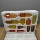 Yaomiao 30 Pcs Vases Bulk Colored Flower Glass Bud Vases Valentine Vintage Colored Glass Bottles Colorful Rustic Embossed for Home Wedding Table Decorations Gifts(Orange Yellow Series)