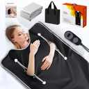 Infrared Sauna Blanket-Sauna Blanket for Home Use, Portable Design for Relaxation and Detoxification Highest 176, 20-60 Minutes Timer, 6 ft x 2.65 ftDeep Black