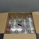 5oz Hot Sauce Bottles with Lids,Clear Woozy Bottles with Shrink Capsules,Small Bottles With Lids for Bottling,Empty 5oz Glass Vanilla Extract Bottles With White Caps Set of 16