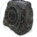 Herdio 8" Rock Speakers Outdoor IPX7 Waterproof Bluetooth Wireless Solar Powered Max 120 Watt with Rechargeable Battery for Garden Patio Deck Pool Backyard(Single Gray)