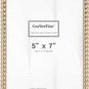 High-End Zinc Alloy 5x7'' Gold Photo Frames - Modern Rope Profile,Elegant Velvet Backing & Tempered Glass Front for Weddings & Home Decor,Classhy Metal Frame for Table Top and Wall Hanging