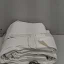 100% Blackout Linen Curtains 80 Inch Length 2 Panels Set Pinch Pleated Hooks Rings Beige White Back Tab Drapes Room Darkening Heat Reducing Farmhouse Boho Lined Curtains for Bedroom Living Room Ivory