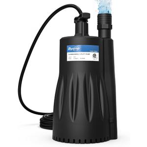 1/3 HP Submersible Water Pump, 1800 GPH Sump Pump with Thermoplastic Housing, 115V Portable Electric Water Pump with 10 Ft Cord for Basement, Yard, and Pool Cover