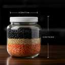 Half Gallon Glass Jars with Lids, 4 Pcs 64 oz Extra Wide Mouth Glass Storage Jars, Plastic Lids with Silicone Rings, for Pantry Organization, Fermentation, Pickling, Dry Food, Flour, Rice