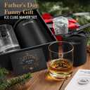 WIBIMEN Whiskey Ice Cubes Mold Set for Men, Dad, Husband, Mens Gifts Set with Whiskey Glass, Clear Ice Cube Maker, and Greeting Card, Bourbon Gifts for MenOld Fashioned Glass Set for Father
