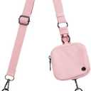 Trendy Mini Crossbody Bags for Women Lightweight Nylon Shoulder Bag waterproof small purse for Travel sports, Pink