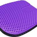 Large Gel Seat Cushion for Long Sitting (Super Large & Thick),Soft & Breathable,Gel Cushion for Wheelchair,Office Chair,Car,Chair Cushion for Hip Pain (Violet)