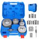 6PCS Concrete Hole Saw Kit 5 Inch SDS Plus Drill Bits Shank Hammer Drills for Brick, Masonry Hole Saw Kit Size 40 65 80 100 125MM for Brick, Masonry Tungsten Steel Coring Bits