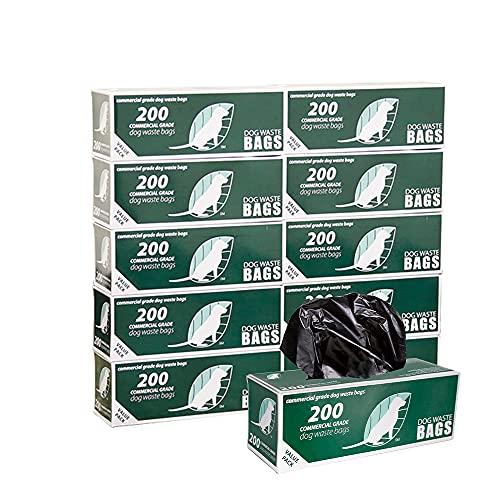Zero Waste USA - 2,000 Commercial Grade Dog Waste Station Refill Roll Bags - Fits Any Roll Bag Dog Waste Station - 40% Thicker than competitor brands - 10 Rolls of 200 bags per roll