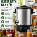Wantjoin Electric Canner - 28.5QT Large Capacity 1500W Fast Heating Intelligent Digital Control Electric Water Bath Canner for Canning Jams Sauces Pickles with Safety Handles & Easy Drainage