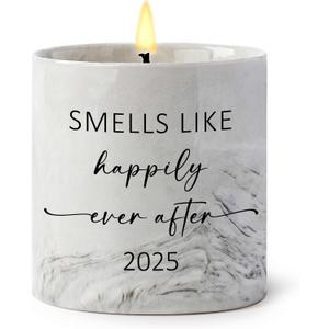 Cituarko Happily Ever After Wedding Candles 2025 Wedding Gifts for Newlyweds Couples, Bride, Groom, Bridal Shower Gifts - Engagement Presents for Bride to Be, Lavender Candle 6 Oz