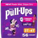 Pull-Ups Girls' Potty Training Pants, Size 3T-4T Training Underwear (32-40 lbs), 56 Count