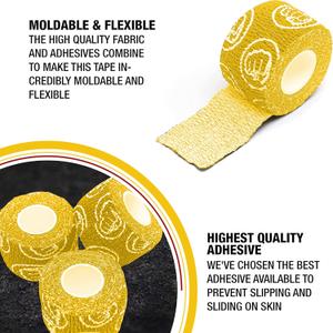 WOD Nation Weightlifting Hook Grip Tape - Bulk Prs 6 Rolls (23ft/Roll) Comfortable & Stretchy Athletic Thumb Tape for Weight Lifting & Cross Training - Protect Thumb, Wrist & Finger