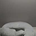 Ergonomic U-Shape Gaming & Lap Pillow - Crochet Pillow & Reading Support Pillow with Arm Relief, Comfort for Gamers, Crafters & Book Lovers (Light Gray)