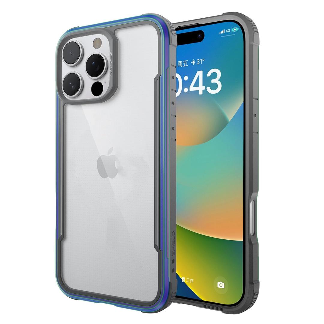 RAPTIC Shield for iPhone 16 Plus Case, [for 2024 Capture Button Shockproof Protective Clear Case], Military Grade 13ft Drop Tested, Durable Aluminum Frame, Anti-Yellowing Case, 6.7 inch, Mocha