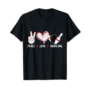 Peace Love Bowling Bowler League team gifts men women kids T-Shirt 1X