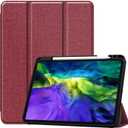 Tablet Cover for Apple iPad Pro 11 1st 2nd 3rd 4th(2018 2020 2021 2022 Release),Folio Stand Lightweight Sleep/Wake Up Leather Case for Apple iPad Pro 11 Gen 1 2 3 4 11" (JTPU-Dark Red)