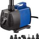 1200 GPH Submersible Water Pump Ultra Quiet for Pond,Aquarium,Fish Tank,Fountain,Hydroponics (Blue; 1 Pack)