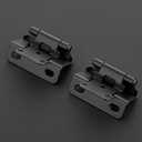 Ravinte 50 Pack 25 Pairs Semi-Overlay 1/2 inch Self-Closing Face Frame Cabinet Hinges Matte Black Half Wrap-Around Kitchen Cabinet Door Hinges Face Mount Cabinet Hardware