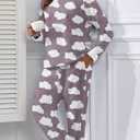 PrinStory Women's 2 Piece Pjs Matching Sets (L)