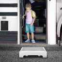 HBTower Step Stool, Mobility Step Stool for Adults & Seniors, Non-Slip Step Platform Indoor and Outdoor, Portable Step Riser, Safety Step for Car, Bedside, Office, Shower, Stairs, White