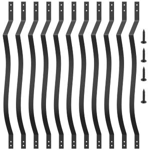 Akenow 26 Pack - 32.25 x 1 Deck Spindles,Metal Deck Balusters with Screws, Iron Balusters for Deck Railing, Heavy Duty Staircase Balusters, Porch Railing