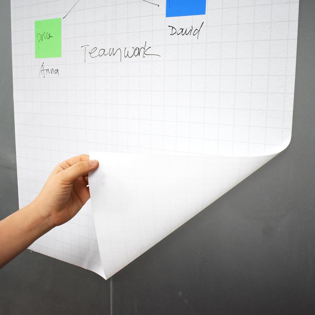 15 Pack Static Dry Erase Sheets, White Board Wallpaper 31.5 x 24 Inch, Line Dry Erase Sticker for Wall