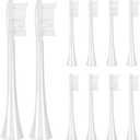 10 Pcs Replacement Toothbrush Heads for Boka 2.0 & 3.0 Electric Toothbrush Adults with Dust Cover, White