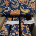 Bafode Patio Chair Cushions Set of 4, 18.5" x 16" x 3" Waterproof Outdoor Chair Cushions for Furniture, Seat Cushion with Ties, for Patio, Yard, Garden Dining Chair (Paisley Multi)