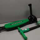 Kick Scooter for Kids Age 3-7 8-12, Light Up 3 Wheeled Scooters,Lean-to-Steer,Three Adjustable Height Scooter for Kids, Foldable,Safe Stable Ride for Girl Boy Kid up to 170 LB - Green