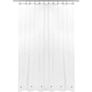 Barossa Design X-Long Shower Curtain Liner with 6 Magnets - 72" x 92", Waterproof PEVA Shower Liner for Bathroom, PVC Free, Metal Grommets - Clear, 72X92