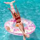 Ginkago Pool Floats Inflatable Swimming Rings Mermaid Tail Tubes Glitters Water Party Summer Beach for Kids and Adults (Large)