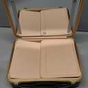 Mocado Travel Makeup Case with Lighted Mirror, Makeup Box with 8 Makeup Brushes and 10x Magnifying Mirror,Cosmetic Case Adjustable Brightness Makeup Train Case with Makeup Brushes Divider(Black)