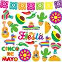 Mexican Fiesta Bulletin Board Decoration Cinco De Mayo Cutouts Fiesta Classroom Bulletin Board Set
