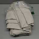 100% Blackout Shield Linen Blackout Curtains for Bedroom, Butter Cream Grommet Curtains for Living Room, Thermal Insulated Room Darkening Drapes for Nursery, Boho Home Decor, 50" W x 108" L, 2 Panels