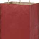 bagmad 100 Pack 8x4.75x10 Inch Medium Red Gift Paper Bags with Handles Bulk, Kraft Bags, Craft Grocery Shopping Retail Party Favors Wedding Business Sacks (Red, 100pcs)