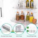 Acrylic Corner Shower Shelves, Adhesive Shower Caddy Organizer for Bathroom Storage Home Decor, Clear Rustproof No Drilling Wall Shelf, 2-Pack