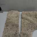 OLANLY Bathroom Rugs Sets 2 Piece, Soft Absorbent Chenille Bath Mats and U-Shaped Contour Toilet Mat Area Rug Set, Machine Washable Bath Carpet, Home Decor Accessories(24"x16"+24"x20", Warm Taupe)