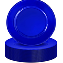 50 Pack Charger Plates 13" Plastic Round Charger Plates Dinner Plate With Beaded for Wedding Table Dinner Kitchen Catering Event Party Decoration (Royal Blue)